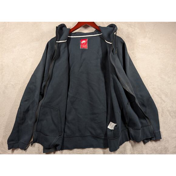 Nike Tech Essentials Full Zip Hoodie Jacket Size XXL 2XL Black *Distressed - Picture 7 of 11